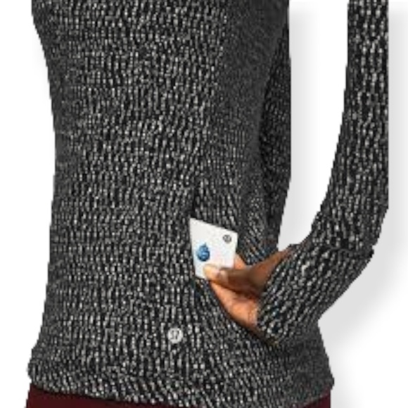 LULULEMON Runderful Long Sleeve RULU Knotted Jacquard Black White NWOT SZ 4 - Picture 6 of 16